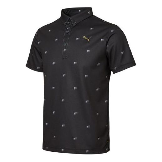 PUMA Graphic Polo Shirt 'Black' 930189-01