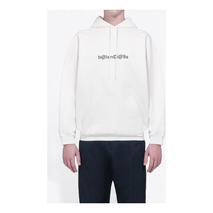 Men's Balenciaga Symbolic Chest Creative Logo Retro White 570811TIV519040