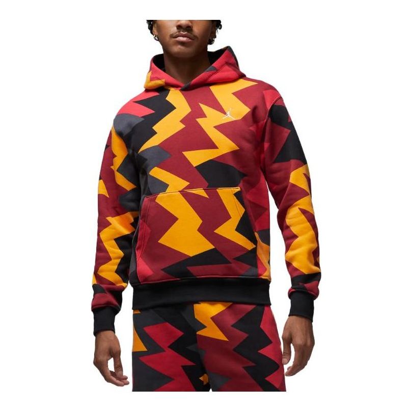 Air Jordan Flight MVP Fleece Pullover Hoodie 'Cardinal Red Black' FB7014-619