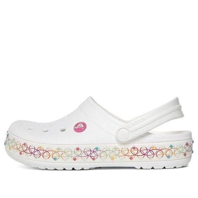 (GS) Crocs Crocband Stretch Necklace Clog 'White Multi' 208269-94S