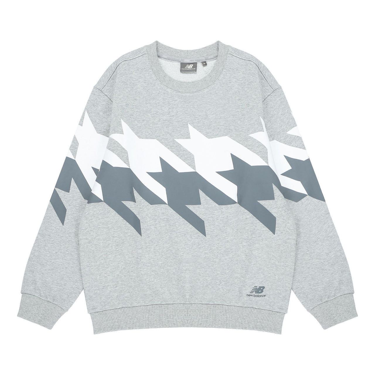 New Balance Sweatshirt Asia Sizing 'Grey White' 5CC37253-MGR