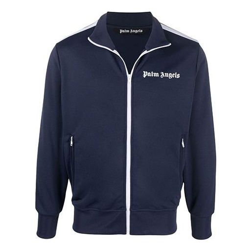 Palm Angels SS22 Classic Track Jacket 'Navy Blue White' PMBD001C99FAB0014601