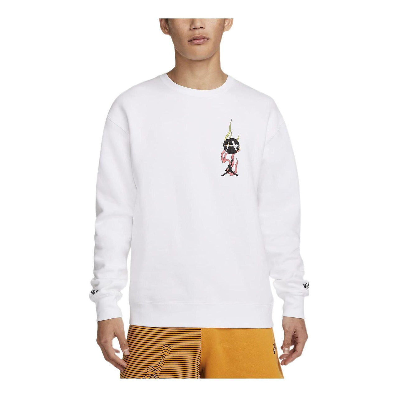 Air Jordan Brand x Hachimura Rui Crossover Long Sleeves Pullover 'White Yellow' DV3128-100