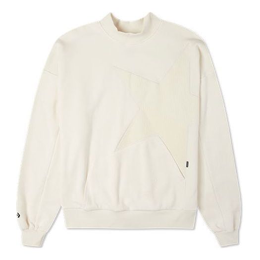 (WMNS) Converse Retro corduroy Fleece Round Neck Pullover Hoodie White 10023512-A01