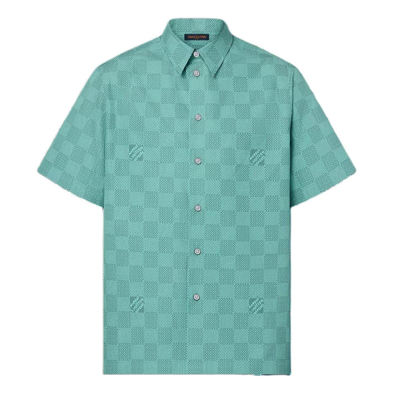 LOUIS VUITTON Printed Cotton Shirt 'Teal' 1AFQXX