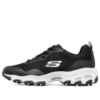 (WMNS) Skechers D Lites 1.0 Low-Top Daddy Shoes Black/White 896002-BKW