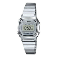 CASIO STANDARD Vintage Dial Steel Link Band Quartz Waterproof Silver Digital LA670WA-7D