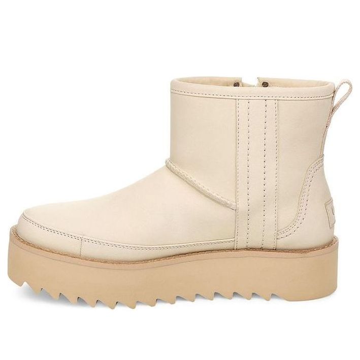 (WMNS) UGG F19 Classic Rebel Biker Mini Fleece Lined Pink 1105313-BONE