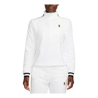 (WMNS) Nike Court Dri-FIT Heritage French Terry Tennis Top 'White' FB4152-100