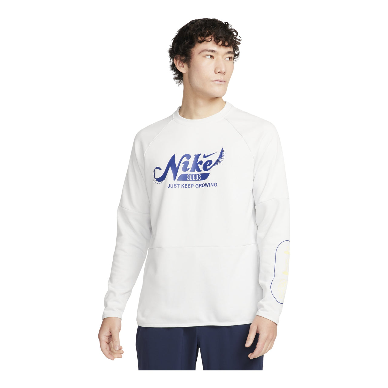 Nike Dri-FIT Fleece Fitness Crewneck Sweatshirt Asia Sizing 'Photon Dust Blue' FN3290-025