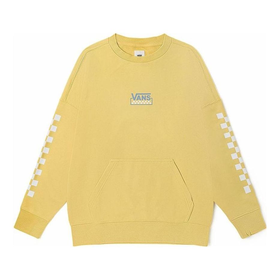 Vans Logo Printed Crew Sweater 'Yellow White Grey' VN0002BYY7O