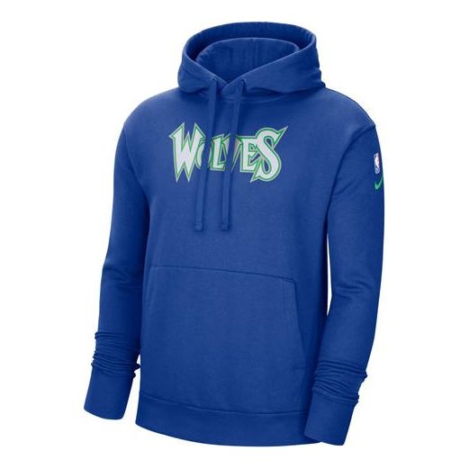 Men's Nike NBA Minnesota Timberwolves Alphabet Printing Fleece Pullover Casual Blue DB2327-495