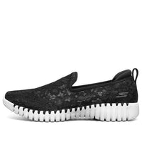 (WMNS) Skechers Go Walk Smart Lazy Shoes Black 124165-BKW