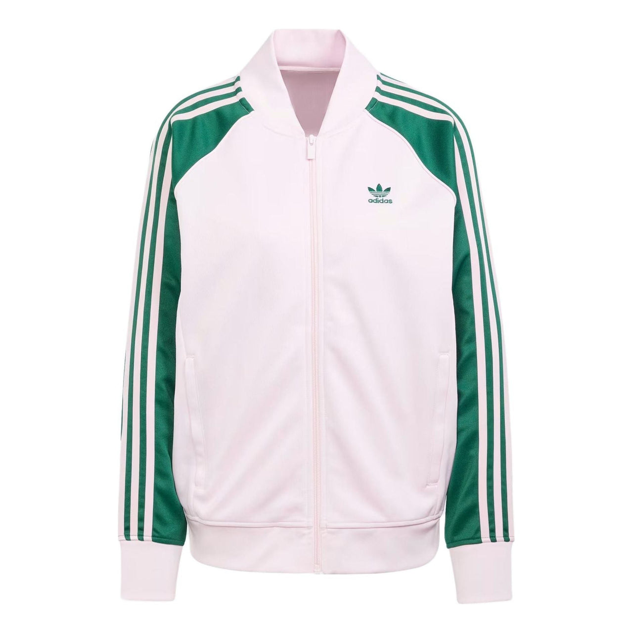(WMNS) adidas Adicolor Classics SST Loose Track Jacket Asia Sizing 'Pink Green' IM9821