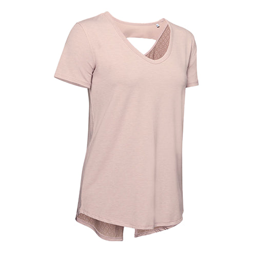 (WMNS) Under Armour Recovery Casual Sports Short Sleeve Pink Red 1329478-667