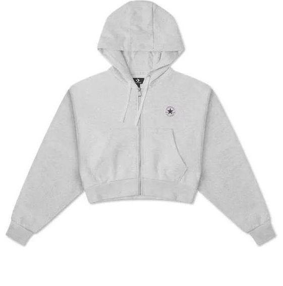 (WMNS) Converse Retro Chuck Hoodie Asia Sizing 'LT Retro Grey Heather' 10026150-A02