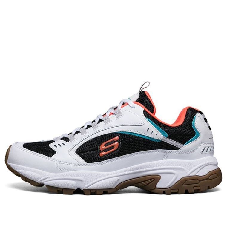 Skechers Stamina Running Shoes White/Black/Orange 237068-WBK