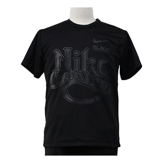 COMME des GARCONS BLACK x Nike Blue Ribbon Sports Logo Short-Sleeve Tee 'Black' 316799M