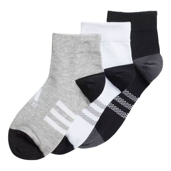 (PS) adidas Ankle Socks 3 Pairs 'Black' IB0338