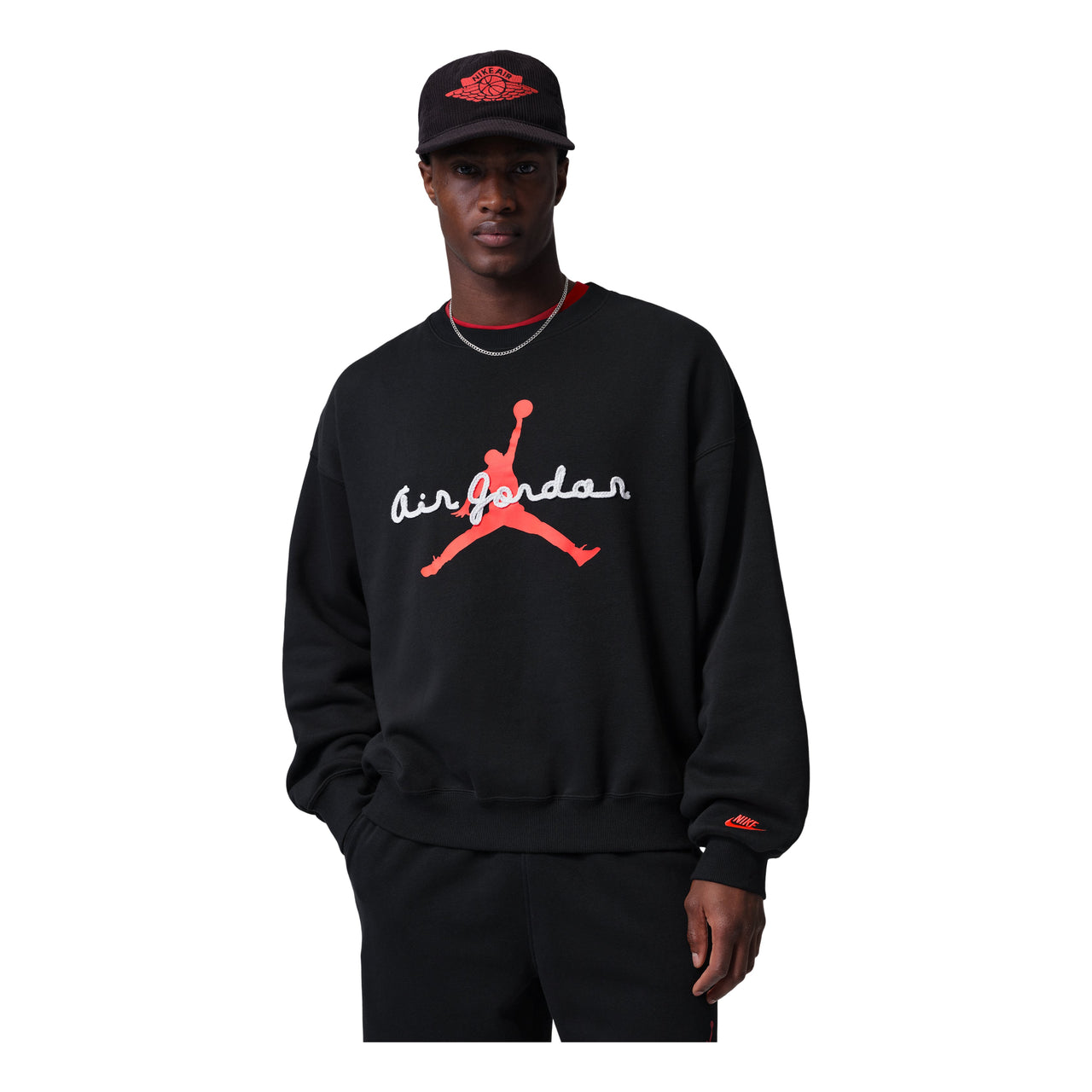 Air Jordan Brooklyn Fleece Crew Neck Sweatshirt 'Black' IF1845-010