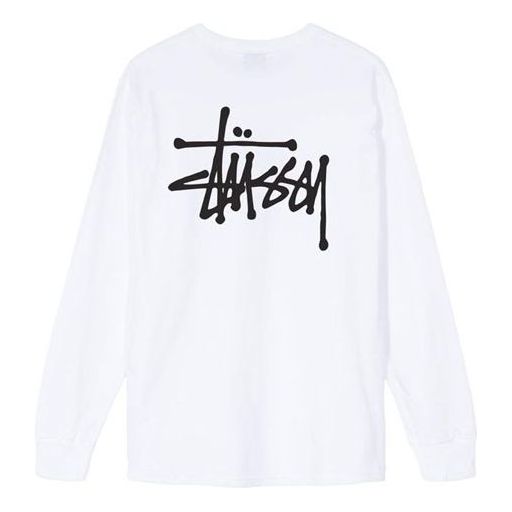 Stussy Unisex Basic L/S Printing Swea White 1994143