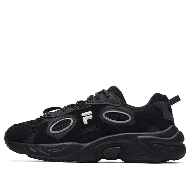 (WMNS) FILA FUSION Raccoon Sneakers 'Black White Grey' T12W217314FBK