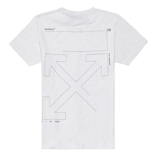 Off-White MENS Unfinished Logo Short Sleeve White OMAA038E191850030191