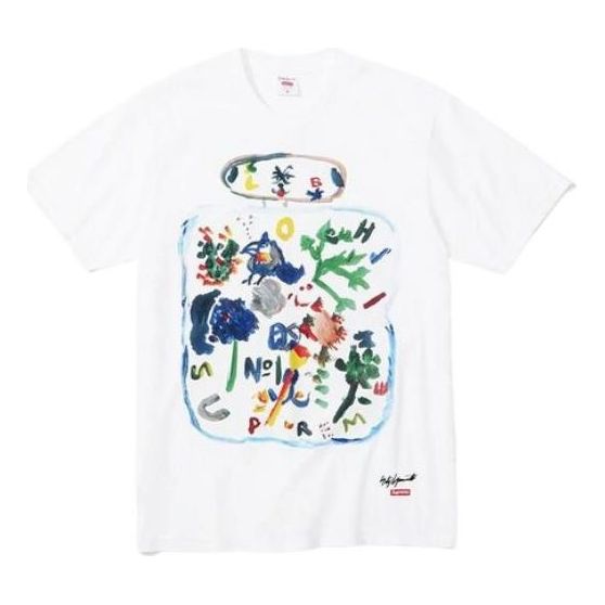 Supreme FW22 Week 4 Supreme x Yohji Yamamoto Paint tee T SUP-FW22-298-WHI