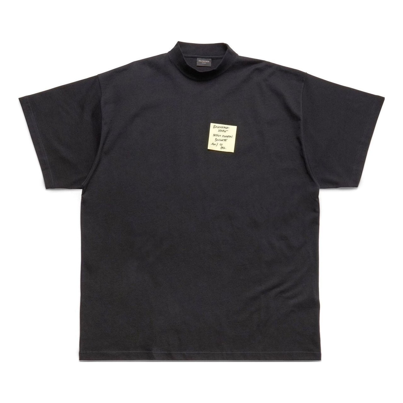 Balenciaga Post It T-Shirt Oversized 'Washed Black' 739028TOVD41055