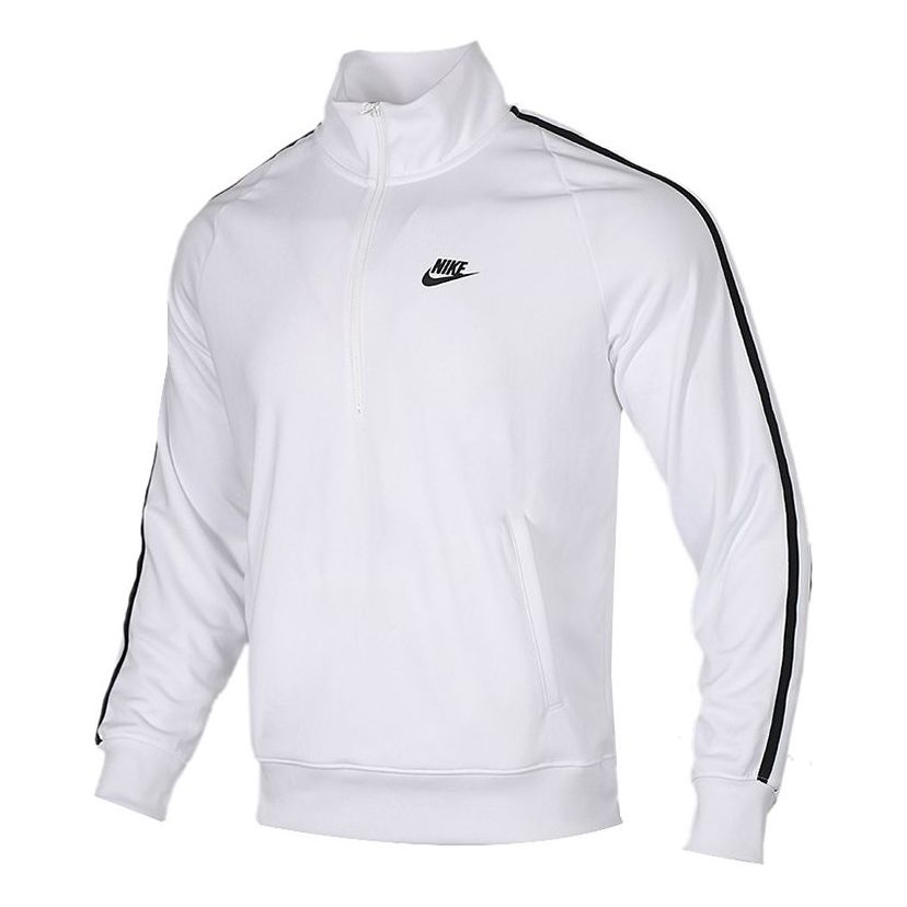 Nike Athleisure Casual Sports Running Half Zipper Pullover White CJ4393-100