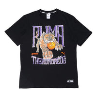 PUMA x The Hundreds Tee Printing Round Neck Short Sleeve Black 596750-01