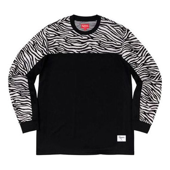 Supreme FW19 Week 10 Zebra L/S Top Black Long Sleeves Unisex SUP-FW19-953