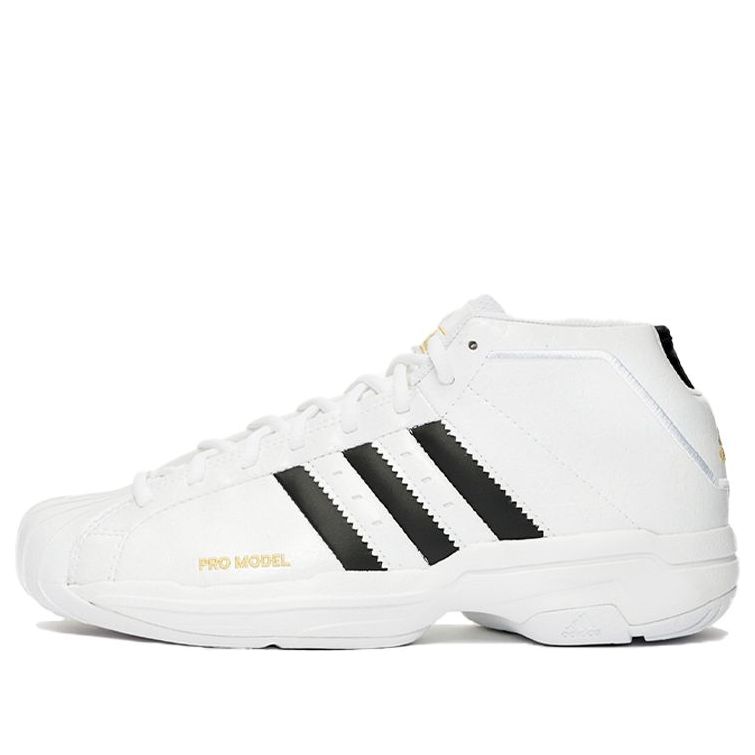 حذاء كرة السلة adidas Pro Model 2G "أبيض وأسود" FV8049