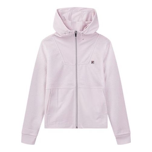 (WMNS) FILA Logo Hooded Knitting Jacket Pink F11W028502F-LP