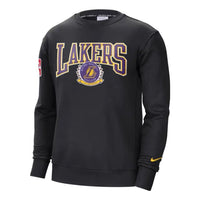 Men's Nike Los Angeles Lakers Fleece Lined Stay Warm Pullover Round Neck Sports Black DN4905-010
