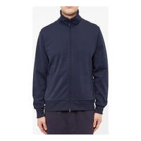 Men's Y-3 Stand Collar Long Sleeves Casual Zipper Jacket Navy Blue FN3377