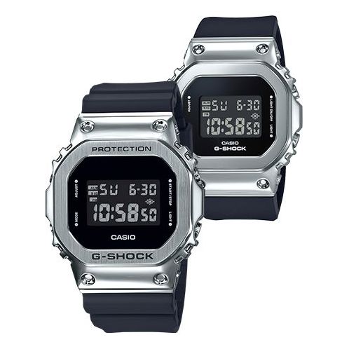 CASIO G-Shock & Baby-G Set 'Black Silver' GM-S5600-1PR&GM-5600-1PR