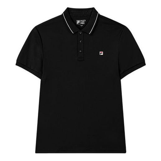 Men's FILA Business Casual Short Sleeve polo Black Polo Shirt F11M128106F-BK