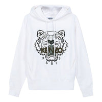(WMNS) KENZO SS21 Tiger Head Embroidered Hoodie White FB52SW8714XA-01B