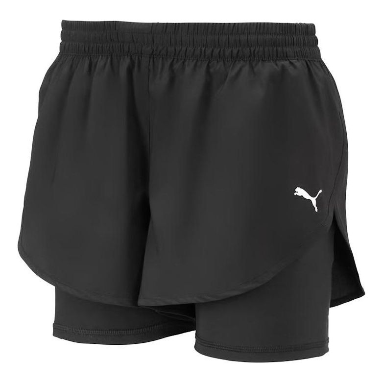 (WMNS) PUMA 2 in 1 Running Shorts 'Black' 521072-01