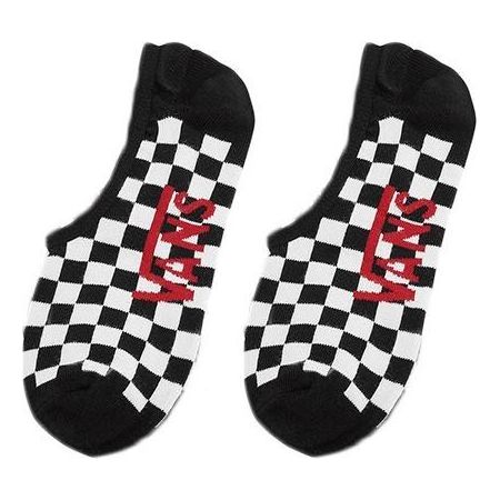 Vans Classic Super No Show Sock 'Black White Red' VN-01O2705