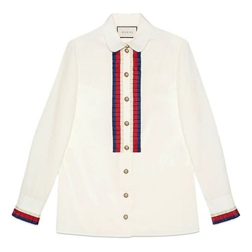 (WMNS) Gucci Cotton Bow Long Sleeve Shirt For White 451007-ZIK21-9220