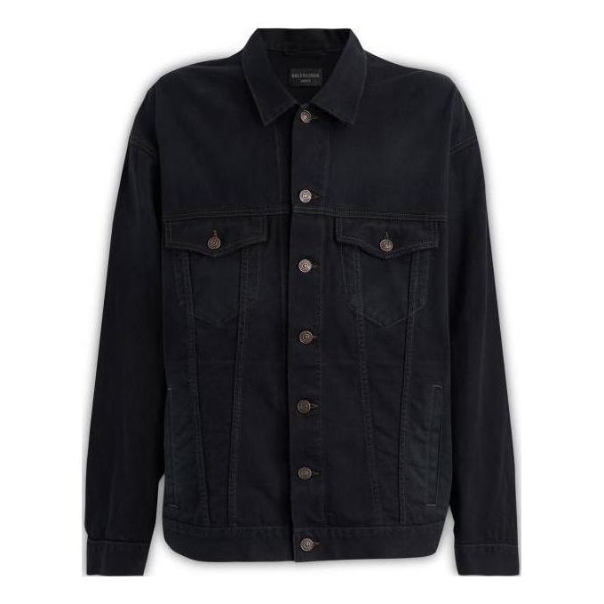 Balenciaga BB Be Different Oversized Denim Jacket 'Black' 732230TNW541129