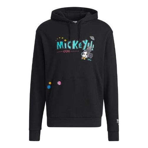adidas originals D Kas Hd II Mickey Printing Casual Pullover Black H37059