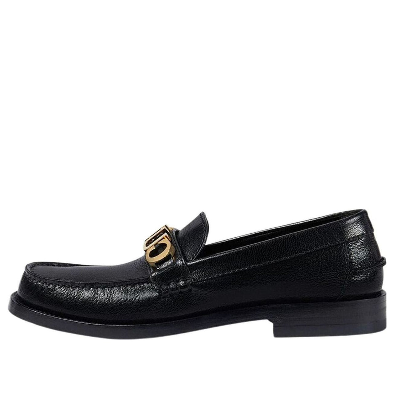 (WMNS) Gucci Leather Loafer 'Black' 700036-D3V00-1000