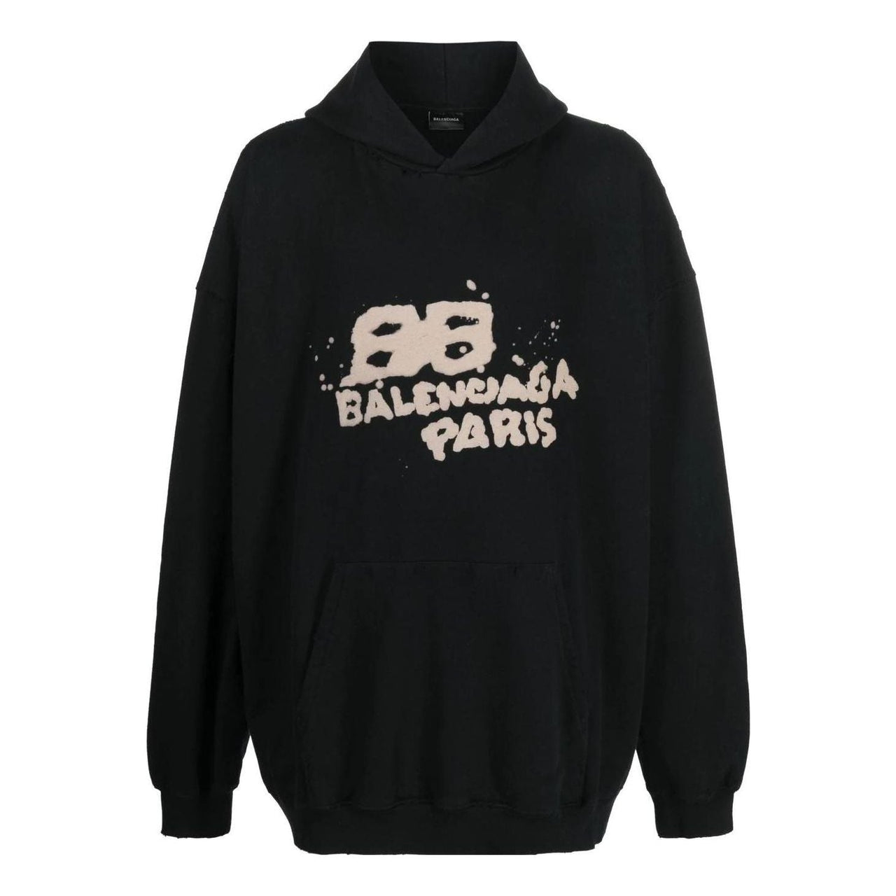 Balenciaga Hand-Drawn BB Icon Hoodie Large Fit 'Black' 620973TNVQ11059
