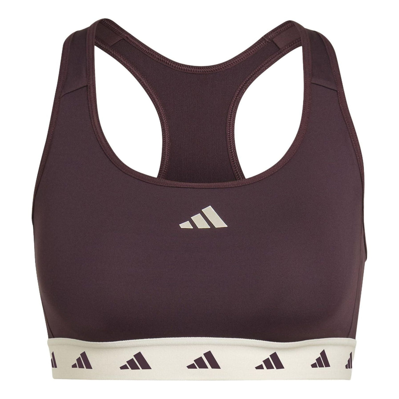 (WMNS) adidas Powerreact Training Medium-Support Techfit Bra 'Brown White' HN7279