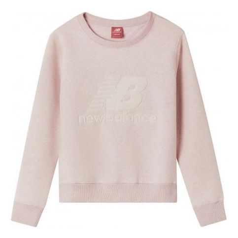 (WMNS) New Balance Knit Athleisure Casual Sports Pullover Hoodie Pink AWT93577-CS1