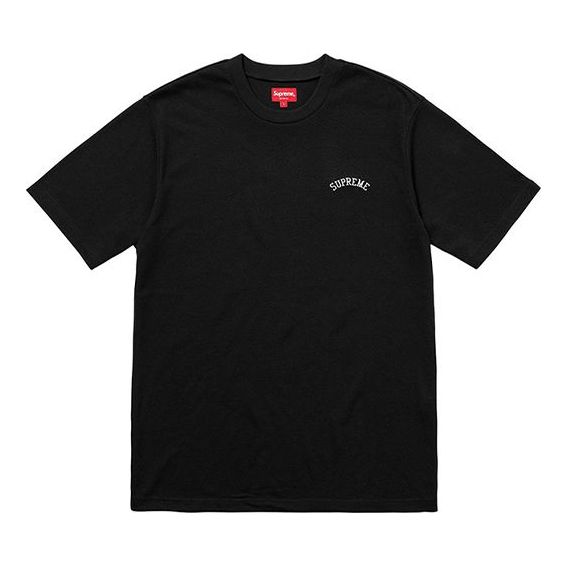 Supreme SS18 Mesh Arc Logo Tee Black Logo Tee 'Black White' SUP-SS18-138