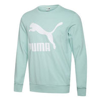 PUMA Classics Printing Round Neck Pullover Green 595892-32
